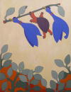 F234 La tortue et les deux canards (Coll. Aractingi) - 90x116 cm