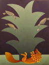 F060 Le corbeau et le renard (Coll. Aractingi) - 90x116 cm
