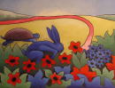 F130 Le livre et la tortue (Coll. Muse) - 90x116 cm