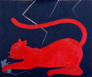 F242 Le vieux chat et la jeune souris (Coll. Muse) - 47x55 cm