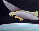 F165 Le milan et le rossignol (Coll. Muse) - 65x81 cm