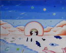 Grande nativite a l'igloo - 65x81 cm