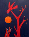 F060 Le corbeau et le renard (Coll. Aractingi) - 65x81 cm