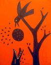 F060 Le corbeau et le renard (Coll. Aractingi) - 65x81 cm