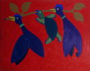 F234 La tortue et les deux canards - sans titre (Coll. Aractingi) - 74x92 cm