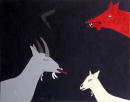 F157 Le loup, la chvre et le chevreau (Coll. Muse) - 74x92 cm