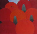 Les trois cypres (Coll. prive) - 65x70 cm