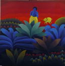 Le reve african - 115x115 cm