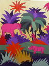 F087 L'lphant et le singe de Jupiter (Coll. Aractingi) - 98x130 cm