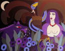 Sans titre - Nue et animaux - 115x146 cm