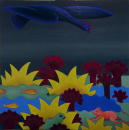 F105 Sans titre - La grenouille et le rat (Coll. Aractingi) - 100x100 cm