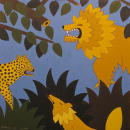 F133 Le lion (Coll. Muse) - 100x100 cm