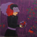 F121 La jeune veuve (Coll. Aractingi) - 100x100 cm