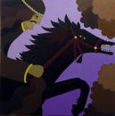 Le cavalier arabe - 100x100 cm