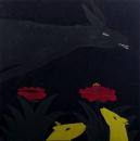 F072 Les deux chiens et l'ne mort (Coll. Muse) - 100x100 cm