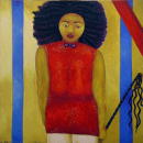 Fritzie pensive ( la mulatresse ) d'apres  - 100x100 cm