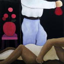 F161 Le mari, la femme et le voleur (Coll. Muse) - 100x100 cm