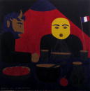 F214 Le satyre et le passant (Coll. Muse) - 100x100 cm