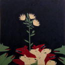 F155 Les loups et les brebis ou le temps de la paix (Coll. Muse) - 100x100 cm