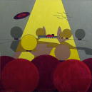 F123 Jupiter et le metayer (Coll. Muse) - 100x100 cm