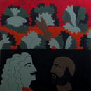 F120 Le jardinier et son seigneur (Coll. Muse) - 100x100 cm