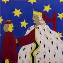 Sans titre - 2 rois - 100x100 cm