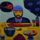 Le glouton - 100x100 cm