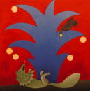 F060 Le corbeau et le renard (Coll. Aractingi) - 100x100 cm