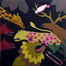 F173 Les obsques de la lionne (Coll. Muse) - 100x100 cm