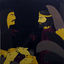 F023 Le berger et le roi (Coll. Musée) - 100x100 cm