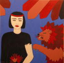 F135 Le lion amoureux (Coll. Aractingi) - 100x100 cm