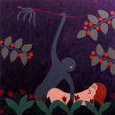 F218 Le singe (Coll. Muse) - 100x100 cm