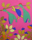 F234 La tortue et les deux canards (Coll. Aractingi) - 81x100 cm