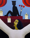 F113 L'homme et l'idole de bois - Esope (Coll. Muse) - 81x100 cm