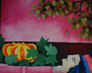 F103 Le gland et la citrouille (Coll. Muse) - 81x100 cm