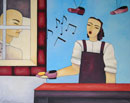 F215 Le financier et le savetier (Coll. Aractingi) - 81x100 cm