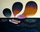 F124 Jupiter et le passager ou l'heure des adieux (Coll. Muse) - 81x100 cm