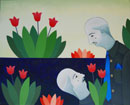 F114 L'homme et son image pour M. le marquis de la Rochefoucault (Coll. Muse) - 81x100 cm