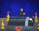 F119 L'ivrogne et sa femme - Esope (Coll. Muse) - 81x100 cm