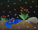 F211 Le renard, les mouches et l'hrisson (Coll. Muse) - 81x100 cm