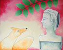 F206 Le renard et le buste (Coll. Muse) - 81x100 cm