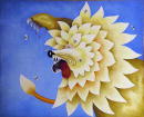 F139 Le lion et le moucheron (Coll. Muse) - 81x100 cm