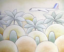 Sans titre - Avion AF (Coll. prive) - 81x100 cm