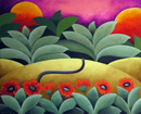Planete de deux soleils (Coll. prive) - 81x100 cm