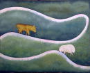 F148 Le loup et l'agneau (Coll. Aractingi AF prt Muse) - 81x100 cm