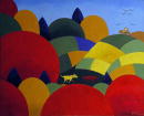 F150 Le loup et le chien (Coll. Aractingi) - 81x100 cm