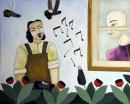 F215 Le savetier et le financier (Horace) (Coll. Muse) - 81x100 cm