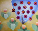 F101 Le geai par des plumes du paon (Coll. Muse) - 81x100 cm