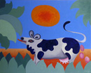 Jours heureux en Normandie (Coll. prive) - 81x100 cm