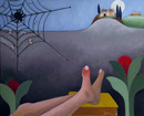 F104 La goutte et l'araigne (Coll. Muse) - 81x100 cm
